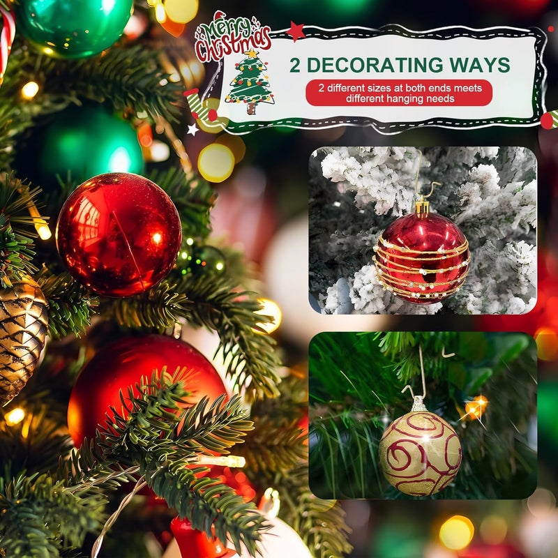 kuaima Christmas Ornament Hooks, 200 Pcs Small Metal Christmas Tree Ornaments Hanger Hooks for Holiday Decorations, Gold - Image 4